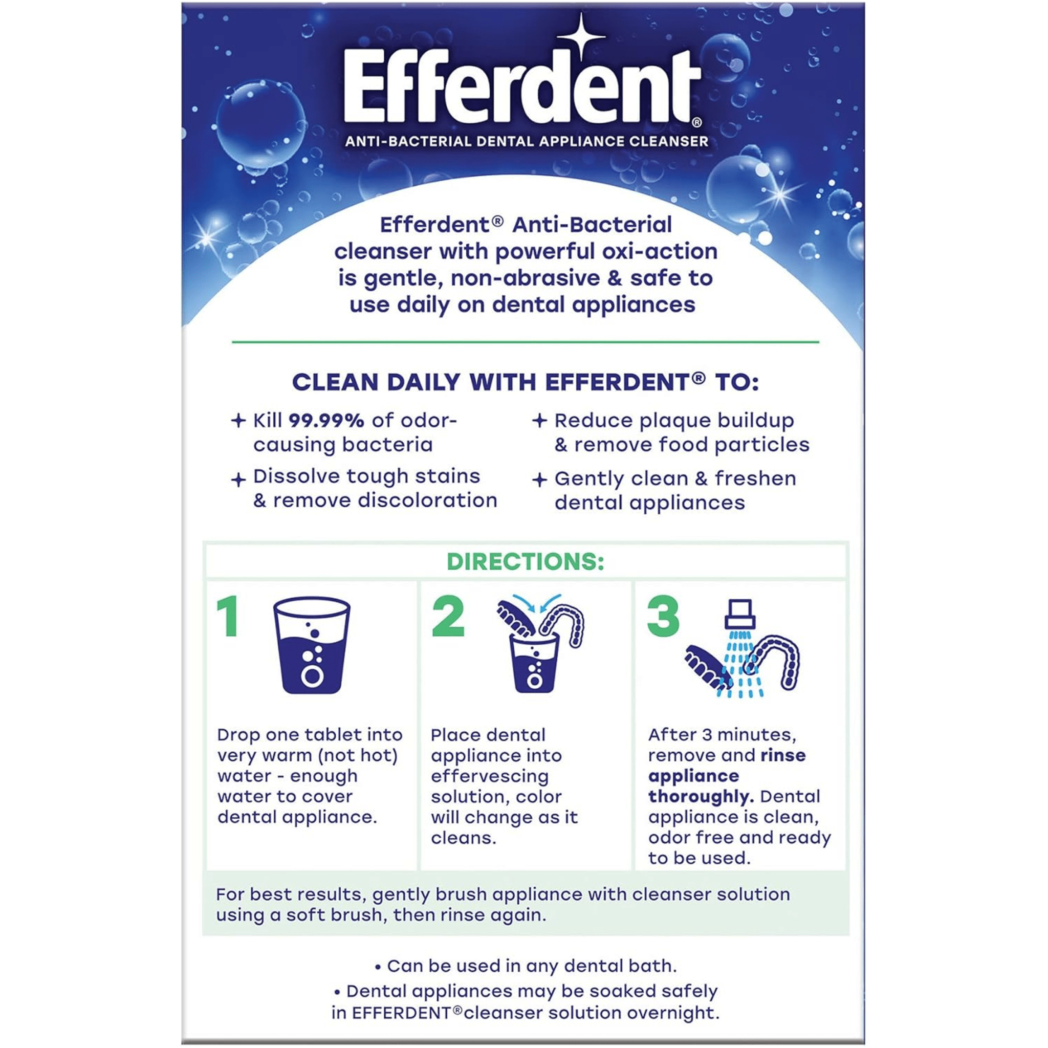 12 Cleaning Tablets Sample for Retainers and Night Guards