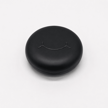 Black case for clear retainers, clear aligners, night guards, mouth guards and more.
