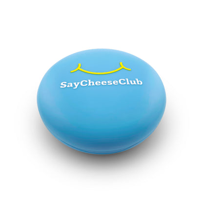 Blue case for clear retainers, clear aligners, night guards, mouth guards and more.