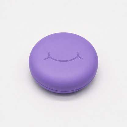 Purple case for clear retainers, clear aligners, night guards, mouth guards and more.