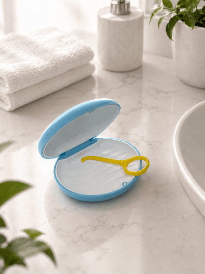 Retainer removal tool in clear aligner or retainer case