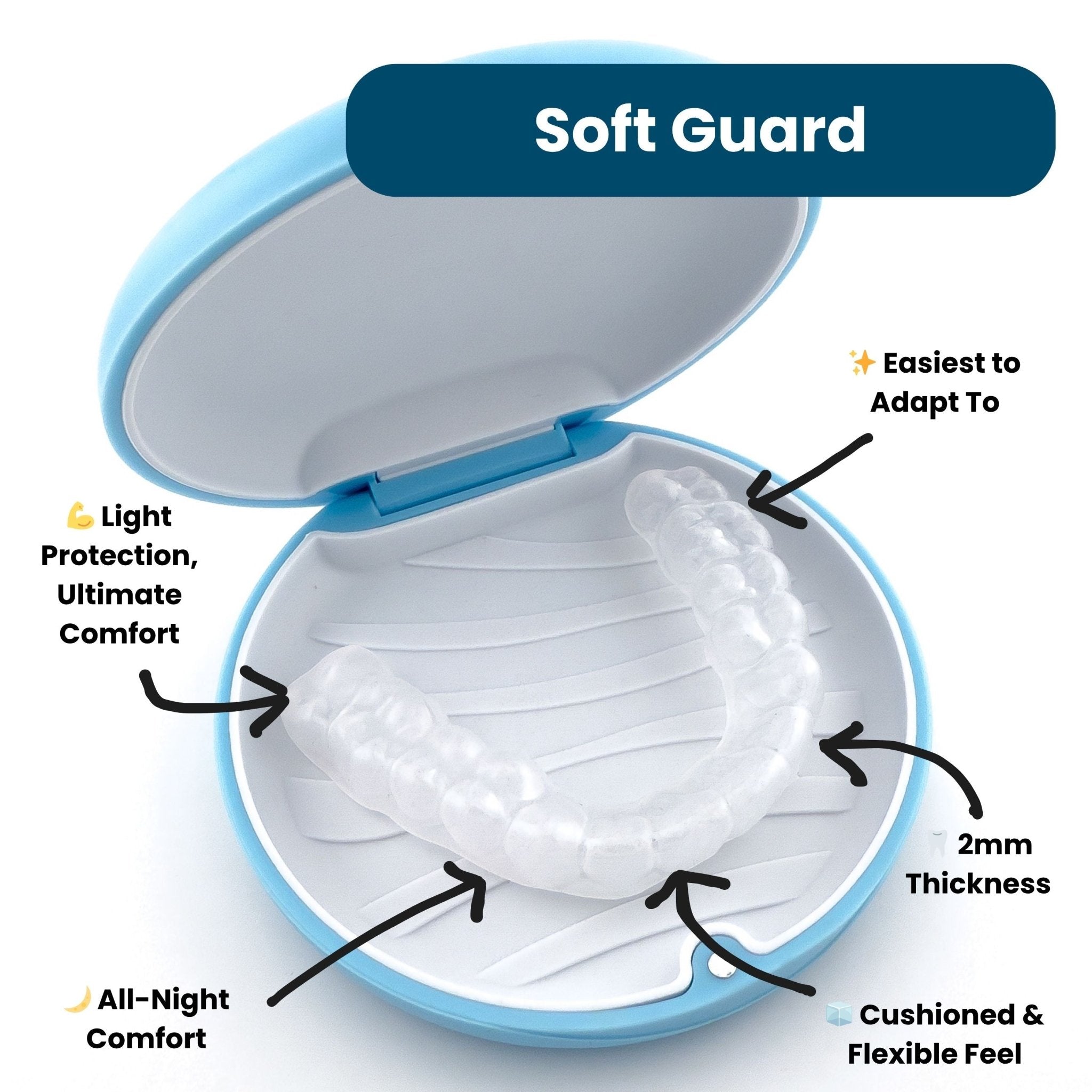 Soft teeth night guard for grinding