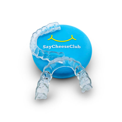 Custom hard night guard upper and lower set built for brux, TMJ stability, and occlusal protection